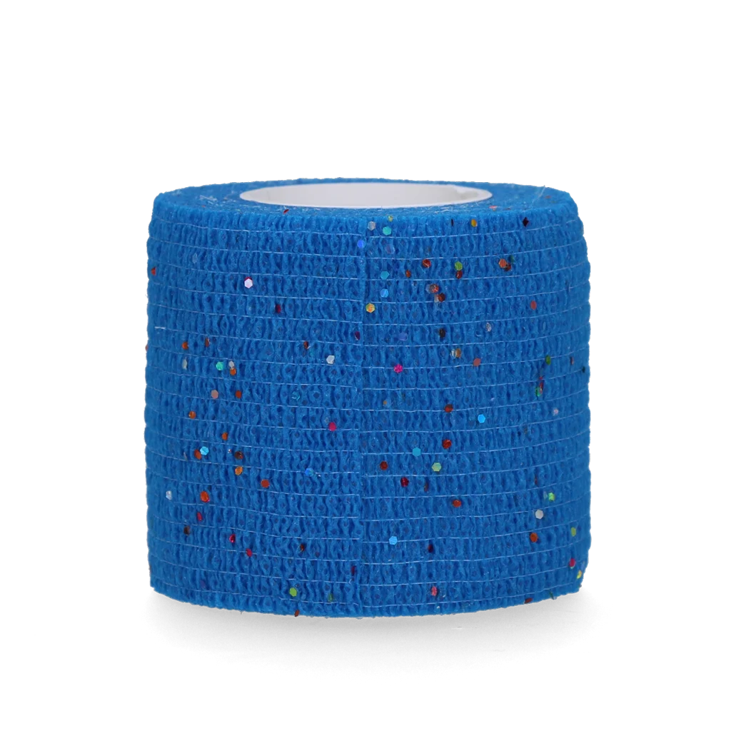 Samodržící obinadlo s třpytkami, 5 cm, modré – Excellent Animal Glitter Bandage Profi - Obrázek 1