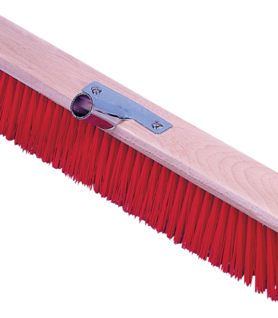 Stájové koště Euro Stal s červenými štětinami z PVC, 80 cm