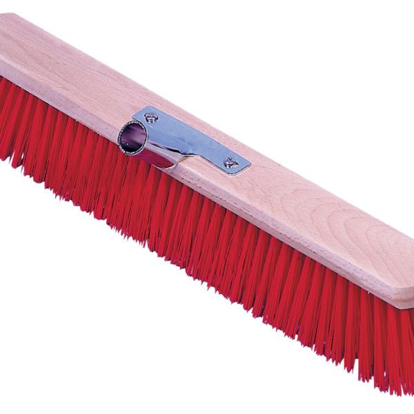 Stájové koště Euro Stal s červenými štětinami z PVC, 80 cm