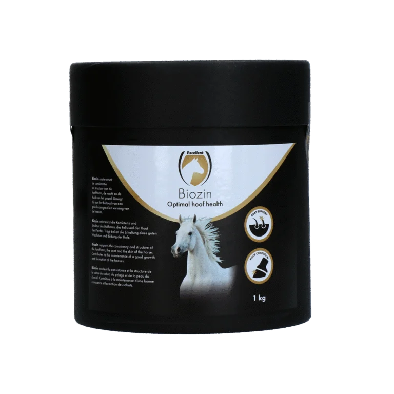 Biotinový doplněk pro koňská kopyta s jablečnou příchutí, 1 kg – Excellent Horse Biozin