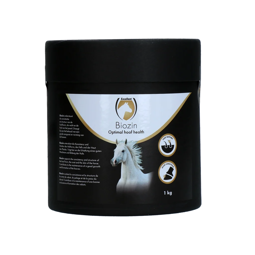 Biotinový doplněk pro koňská kopyta s jablečnou příchutí, 1 kg – Excellent Horse Biozin - Obrázek 1