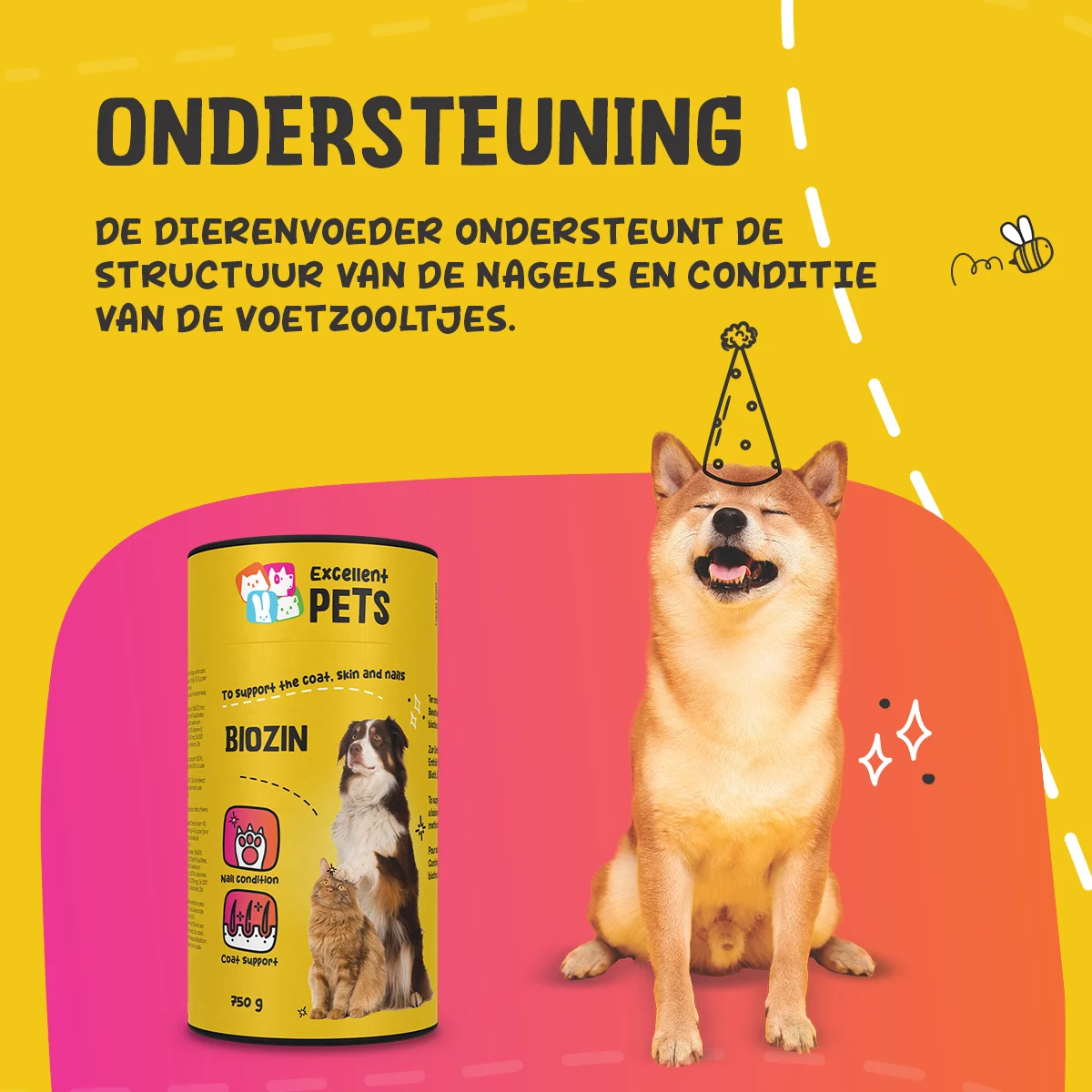Doplněk pro srst psů a koček s biotinem, 750 g – Excellent Pets Biozin - Obrázek 5