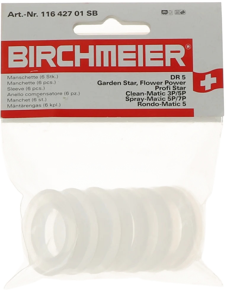 Pístní kroužky pro práškovací přístroj, 6 kusů – Birchmeier DR5 - Obrázek 1