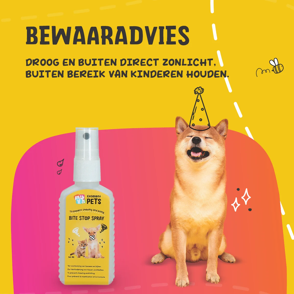 Sprej proti okusování pro psy a kočky s hořkou látkou, 50 ml – Excellent Pets Bite Stop Spray - Obrázek 6
