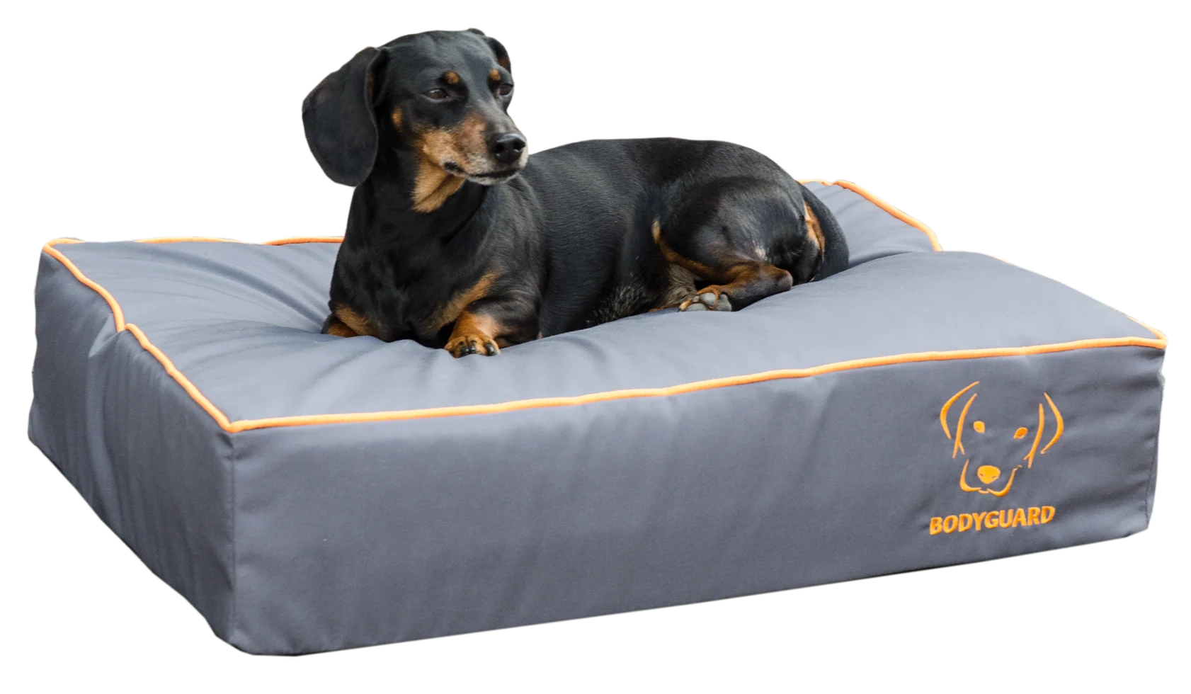Psí pelíšek s impregnovanou horní stranou a protiskluzovou úpravou, šedý S 65 x 50 cm – Bodyguard Royal Bed - Obrázek 1