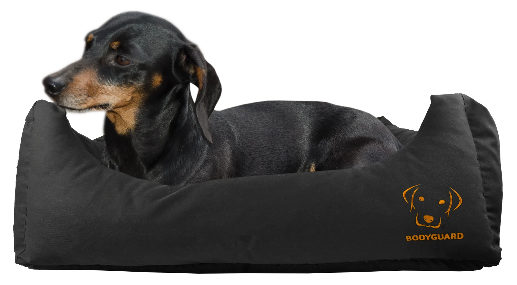 Pelíšek pro psy s impregnovanou horní stranou a protiskluzovou úpravou, černý S 65 x 55 cm – Bodyguard Sofa Bed - Obrázek 1