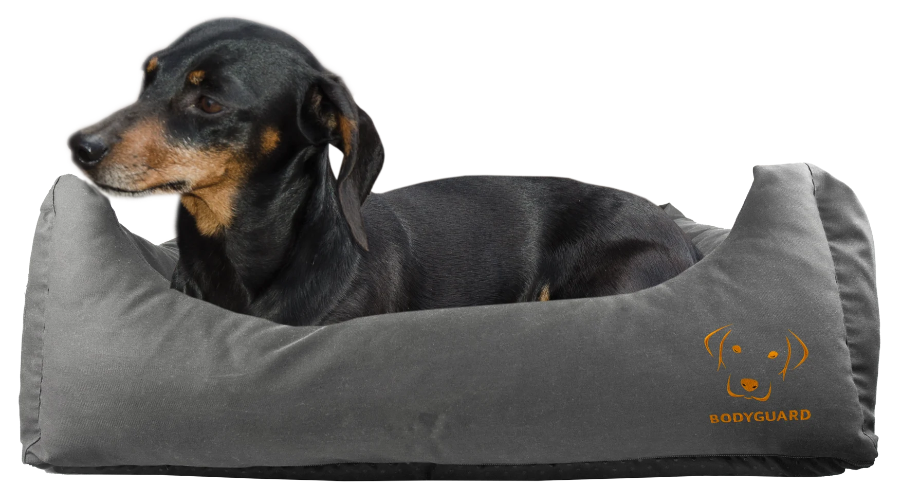 BODY0141G.png Pelíšek pro psa s impregnovaným povrchem a protiskluzovou spodní stranou, šedý, S, 65 x 55 cm – Bodyguard Sofa Bed - Obrázek 1