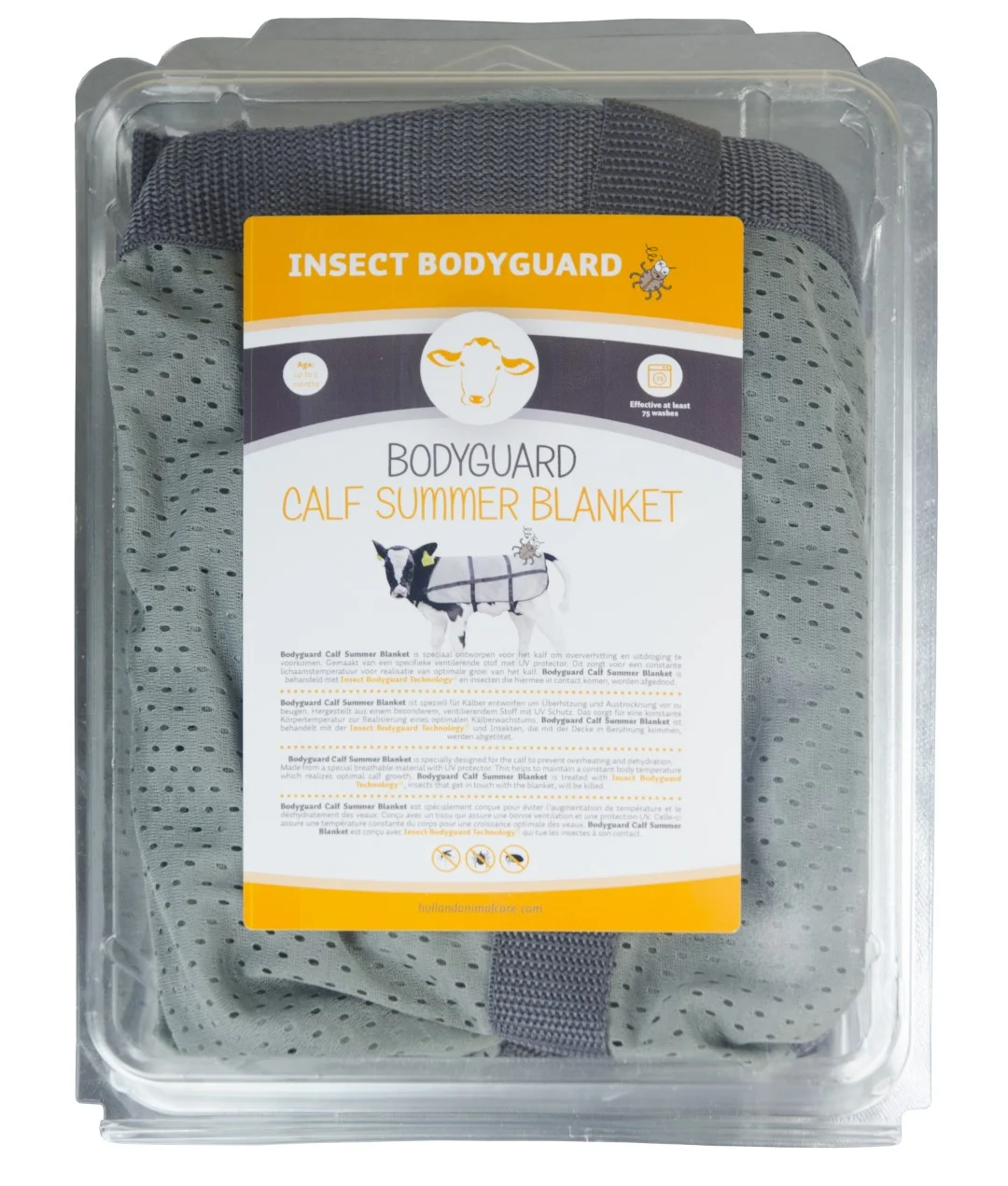 Letní deka pro telata, prodyšná, délka zad 70 cm – Bodyguard Calf Summer Blanket - Obrázek 2