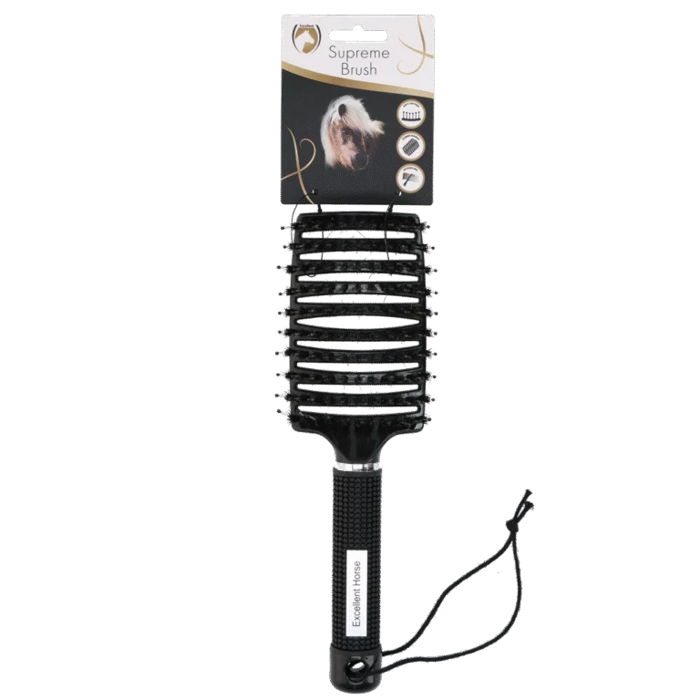 Kartáč na rozčesávání hřívy, 24,5 cm, černý – Excellent Horse Supreme Brush