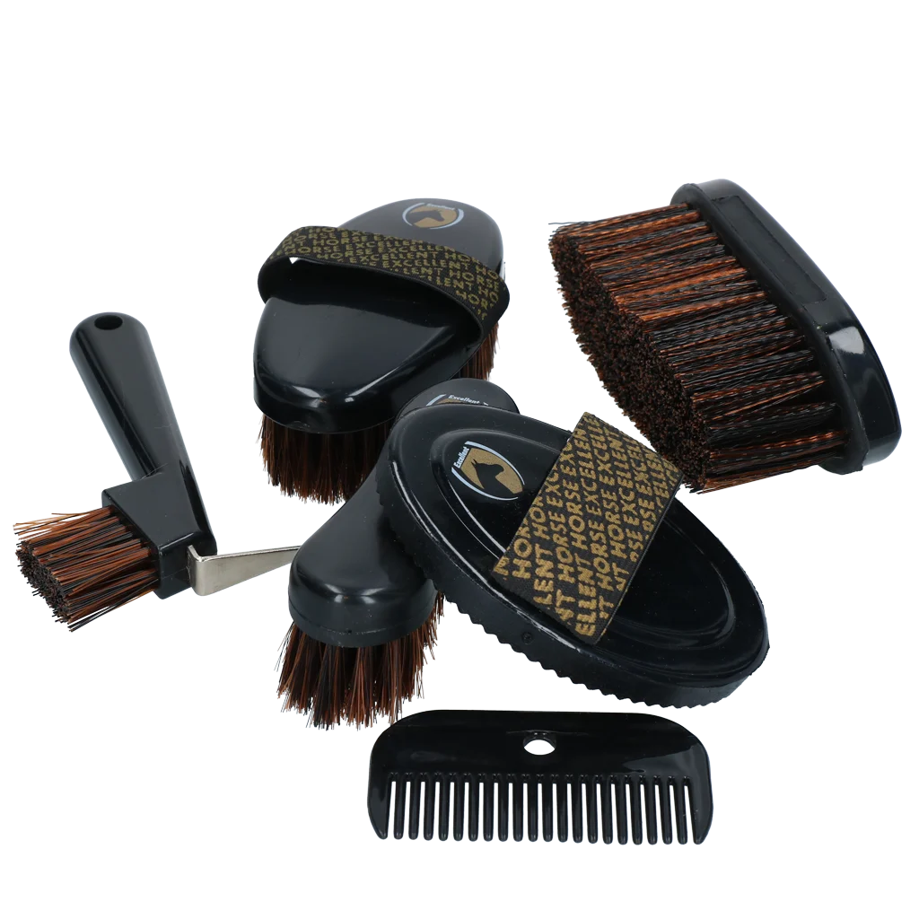 Čisticí sada pro mladé jezdce s batohem, 200 gumiček – Excellent Horse Grooming Set Junior - Obrázek 4