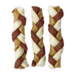 Žvýkací pamlsky, pletené, 12 cm, 3 kusy – Braaaf Twister Braids - Obrázek 2