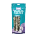 Žvýkací tyčinky z lososa, sušené na vzduchu, 20 cm, 8 kusů – Braaaf Seafood Salmon roll sticks