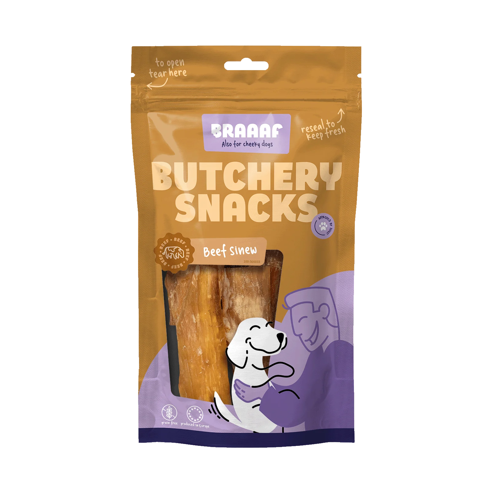 Hovězí šlacha pro psy, 150 g – Braaaf Butchery Snacks - Obrázek 1