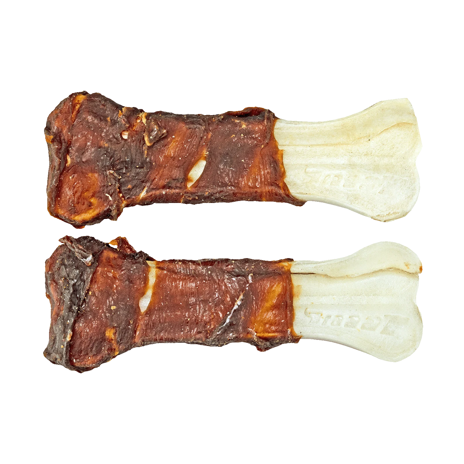 Lisovaná žvýkací kost s kachním masem, 12,5 cm, 2 kusy – Braaaf Rawhide Pressed Bone - Obrázek 3