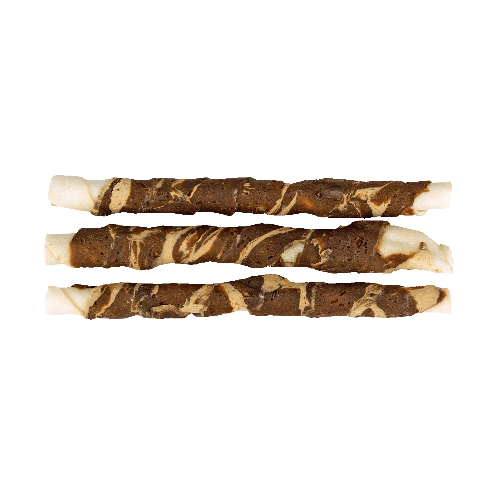 Žvýkací pamlsek z buvolí kůže s jehněčím a rybou, 21 cm, 3 kusy – Braaaf Rawhide Twister - Obrázek 2