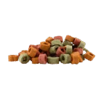 Veganské pamlsky pro psy se špenátem, dýní a červenou řepou, 1 cm – Braaaf Vegan Snack Mixed Hoops - Obrázek 2