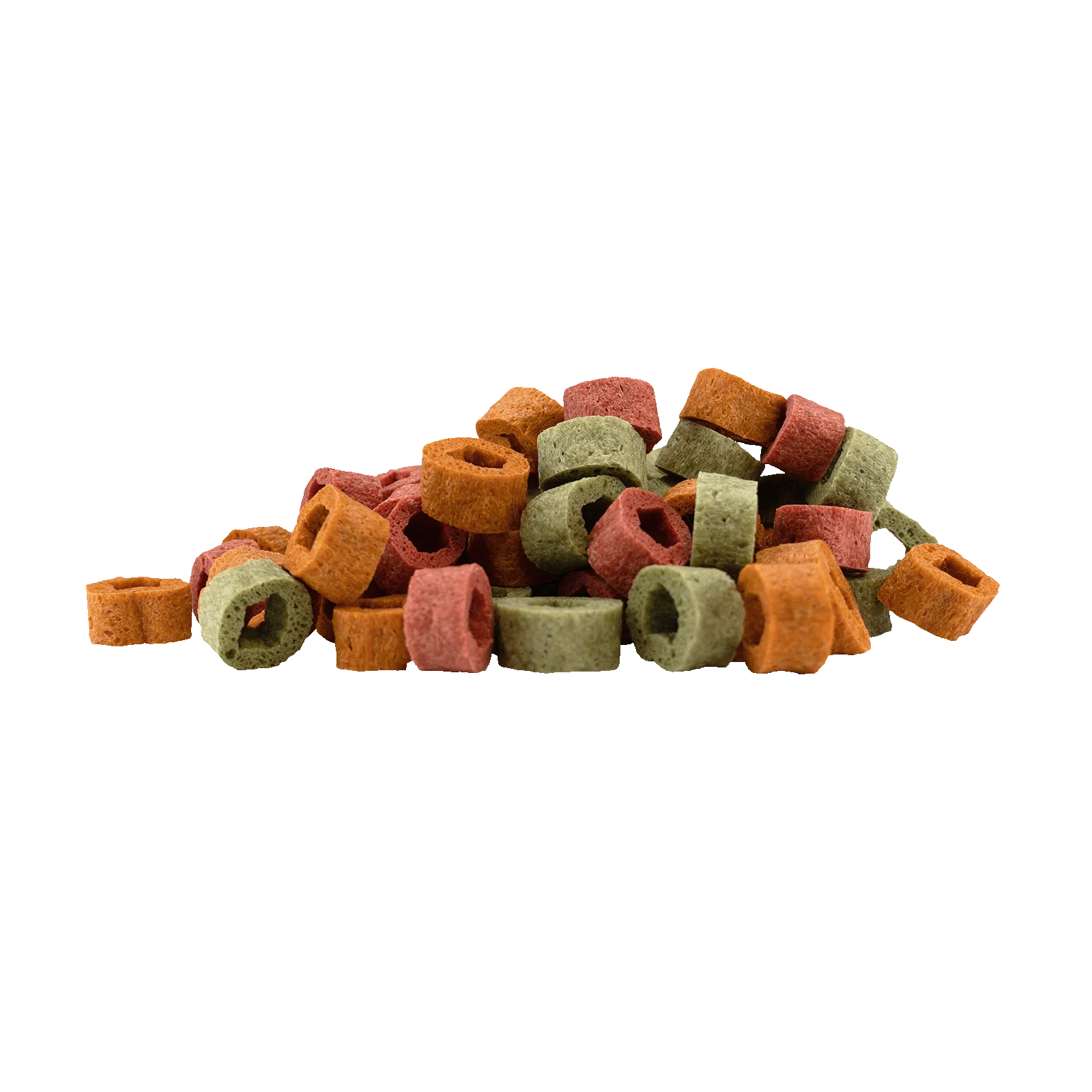 Veganské pamlsky pro psy se špenátem, dýní a červenou řepou, 1 cm – Braaaf Vegan Snack Mixed Hoops - Obrázek 2