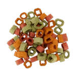 Veganské pamlsky pro psy se špenátem, dýní a červenou řepou, 1 cm – Braaaf Vegan Snack Mixed Hoops - Obrázek 3