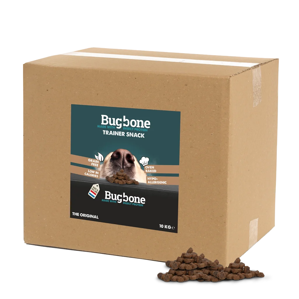 BUGB030B.png Výcvikové pamlsky pro psy s hmyzím proteinem, velké balení 10 kg – Bugbone Trainer Snack - Obrázek 1