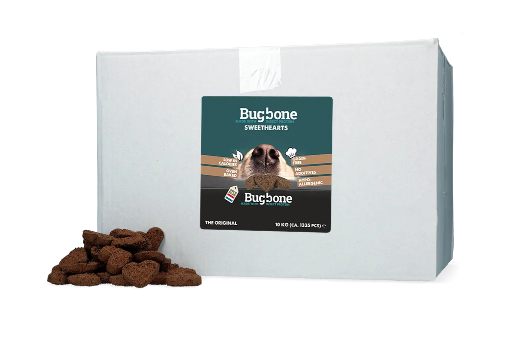 Pamlsky pro psy s hmyzím proteinem, velké balení 10 kg – Bugbone Sweethearts - Obrázek 1