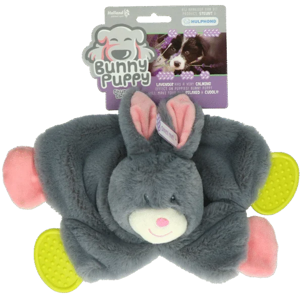 Plyšový králíček pro psy s pískátkem pro štěňata – Bunny Puppy Crunchy Chew
