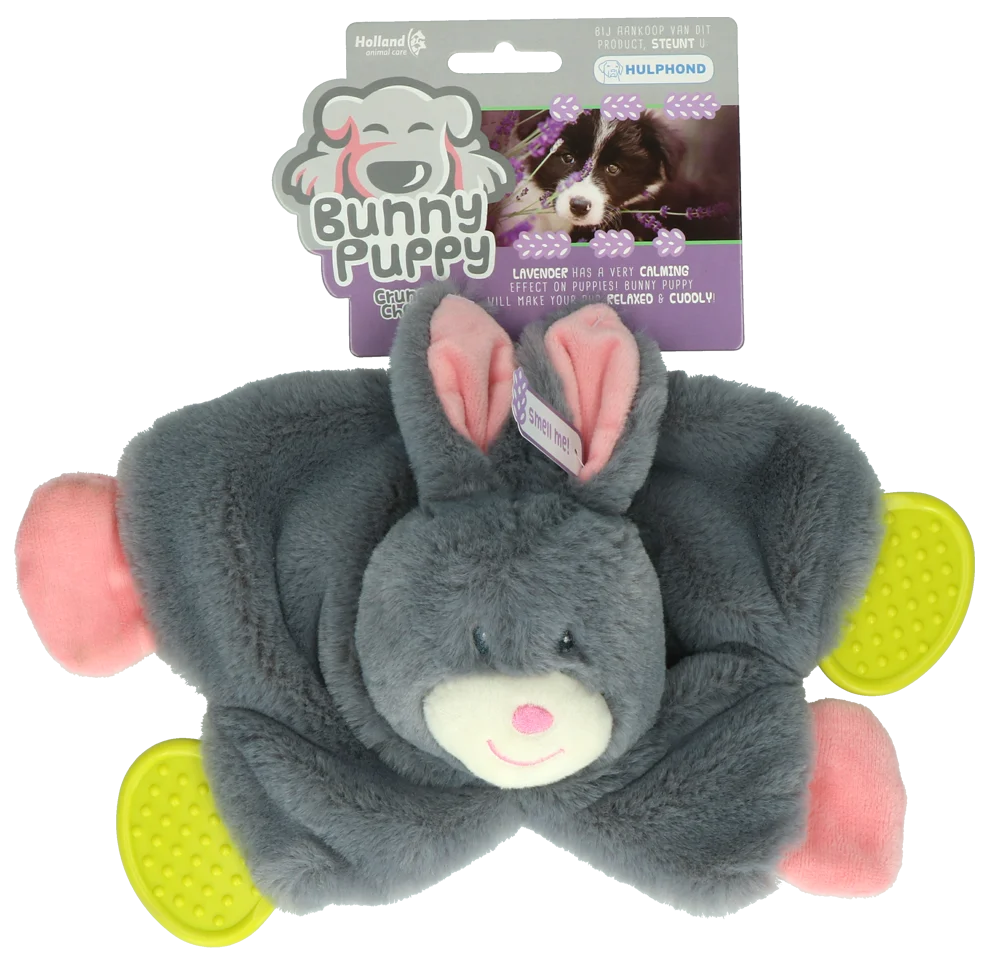 BUNN001.png Plyšový králíček pro psy s pískátkem pro štěňata – Bunny Puppy Crunchy Chew - Obrázek 1