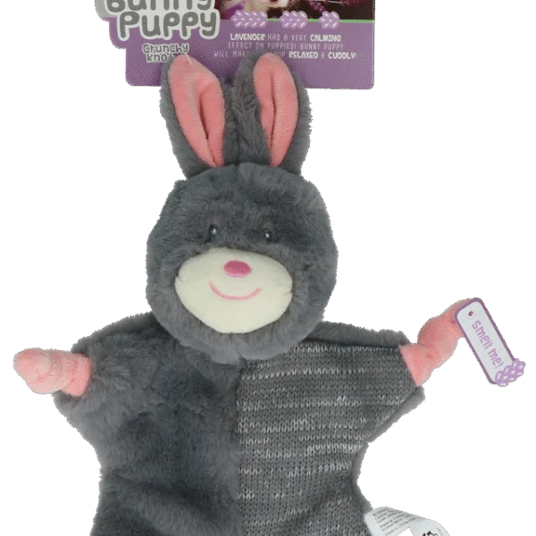 Plyšový králíček pro psy s pískátkem – Bunny Puppy Crunchy Knot