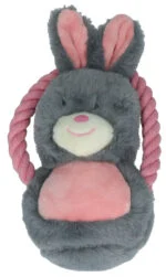 Plyšová hračka ve tvaru králíčka s pískátkem – Bunny Puppy Ropey Swing - Obrázek 4