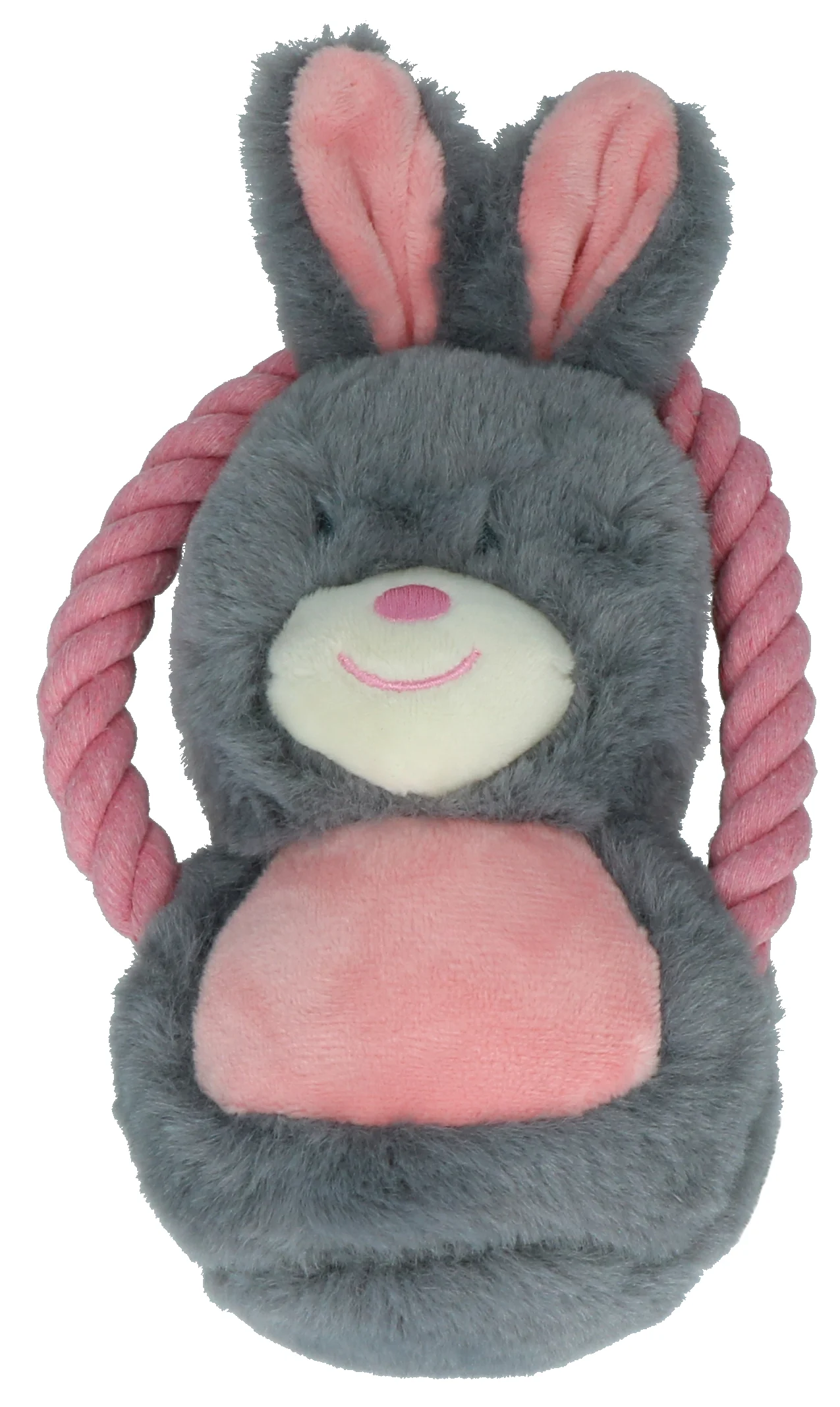 Plyšová hračka ve tvaru králíčka s pískátkem – Bunny Puppy Ropey Swing - Obrázek 4