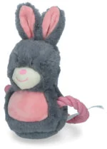 Plyšová hračka ve tvaru králíčka s pískátkem – Bunny Puppy Ropey Swing - Obrázek 3