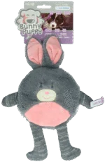 Plyšový zajíc pro psy s pískátkem – Bunny Puppy Flat Rabbit