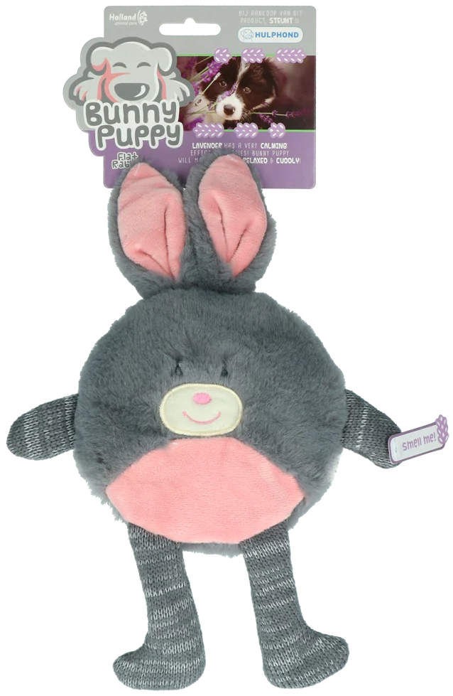 Plyšový zajíc pro psy s pískátkem – Bunny Puppy Flat Rabbit - Obrázek 1