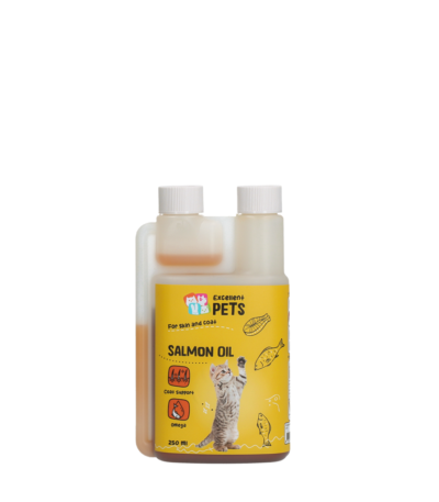 Lososový olej pro kočky s omega 3 a omega 6, 250 ml – Excellent Pets Cat Salmon Oil