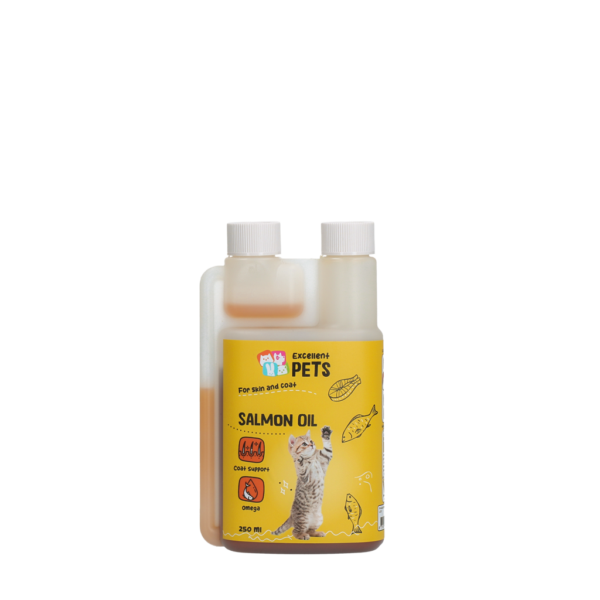 Lososový olej pro kočky s omega 3 a omega 6, 250 ml – Excellent Pets Cat Salmon Oil