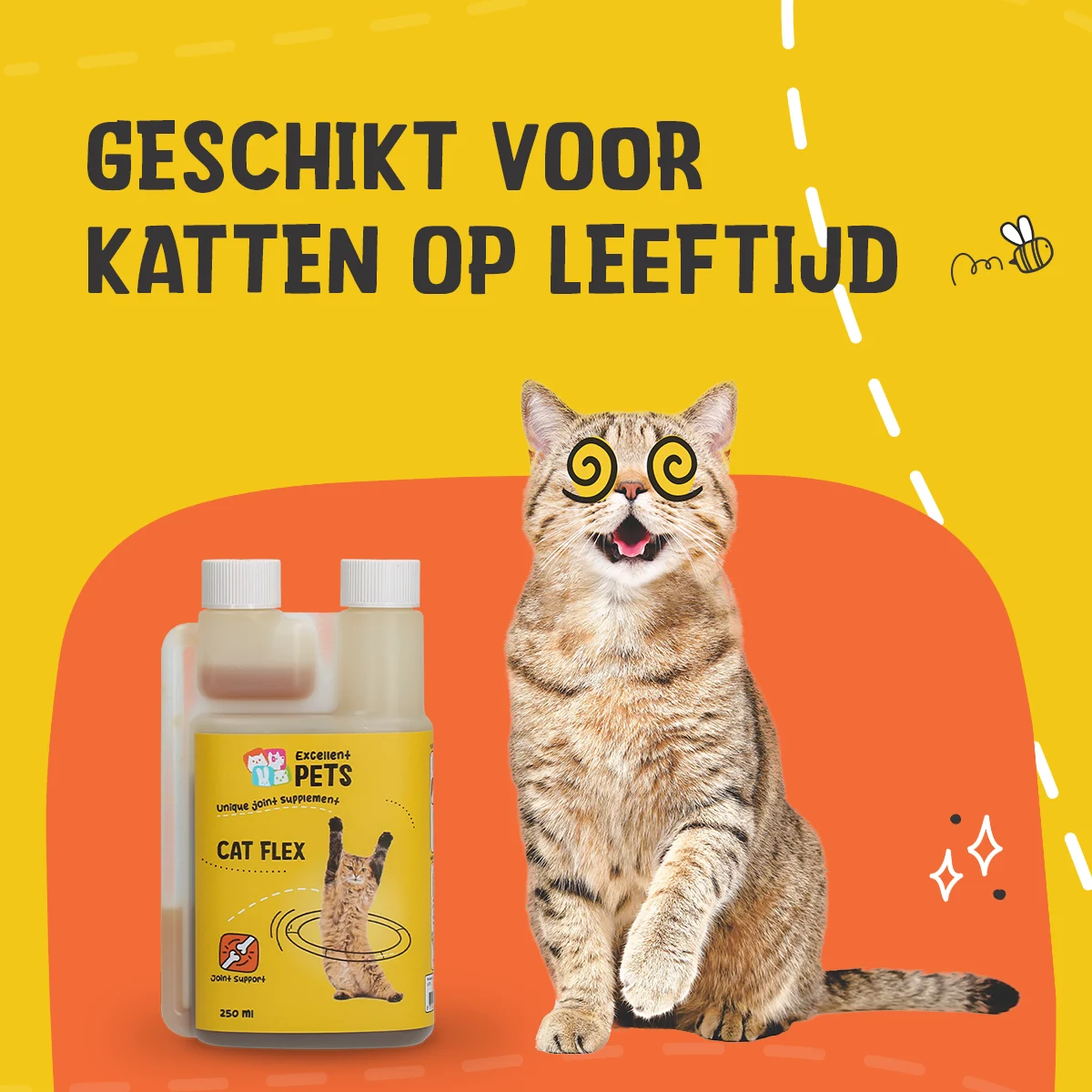 Kloubní doplněk pro kočky, tekutý, 250 ml – Excellent Pets Cat Flex - Obrázek 2