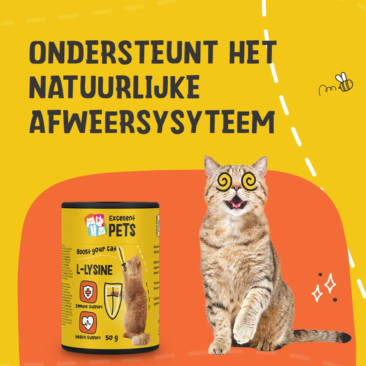 Lysinový prášek pro kočky s vitaminem B6, 50 g – Excellent Pets L-Lysine - Obrázek 4