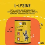 Lysinový prášek pro kočky s vitaminem B6, 100 g – Excellent Pets L-Lysine - Obrázek 5