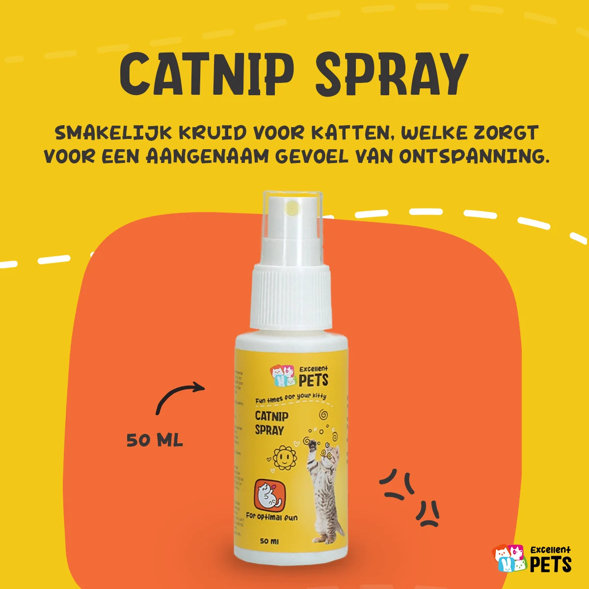 Sprej se šantou kočičí na hračky a přepravní tašky, 150 ml – Excellent Pets Catnip Spray - Obrázek 3