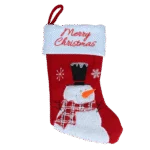 Vánoční punčocha pro mazlíčky s poutkem na zavěšení, 20 x 38 cm – Hofman Animal Care Christmas Stocking Wooly Snowman