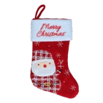 Vánoční punčocha pro domácí mazlíčky s poutkem k zavěšení, 20 x 38 cm – Hofman Animal Care Christmas Stocking Wooly Santa