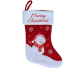 Vánoční ponožka pro domácí mazlíčky se závěsným poutkem, 20 x 38 cm – Hofman Animal Care Christmas Stocking Snowman