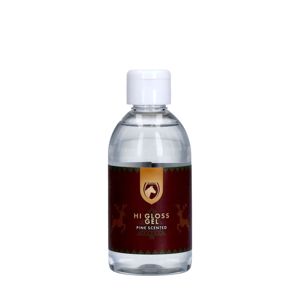 Gel na lesk hřívy a ocasu s vůní borovice, 250 ml – Excellent Horse Christmas Hi Gloss Gel - Obrázek 1