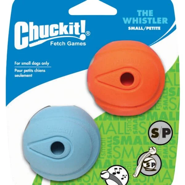 Psí míček s píšťalkou S, ø 5 cm, 2 kusy – Chuckit! The Whistler