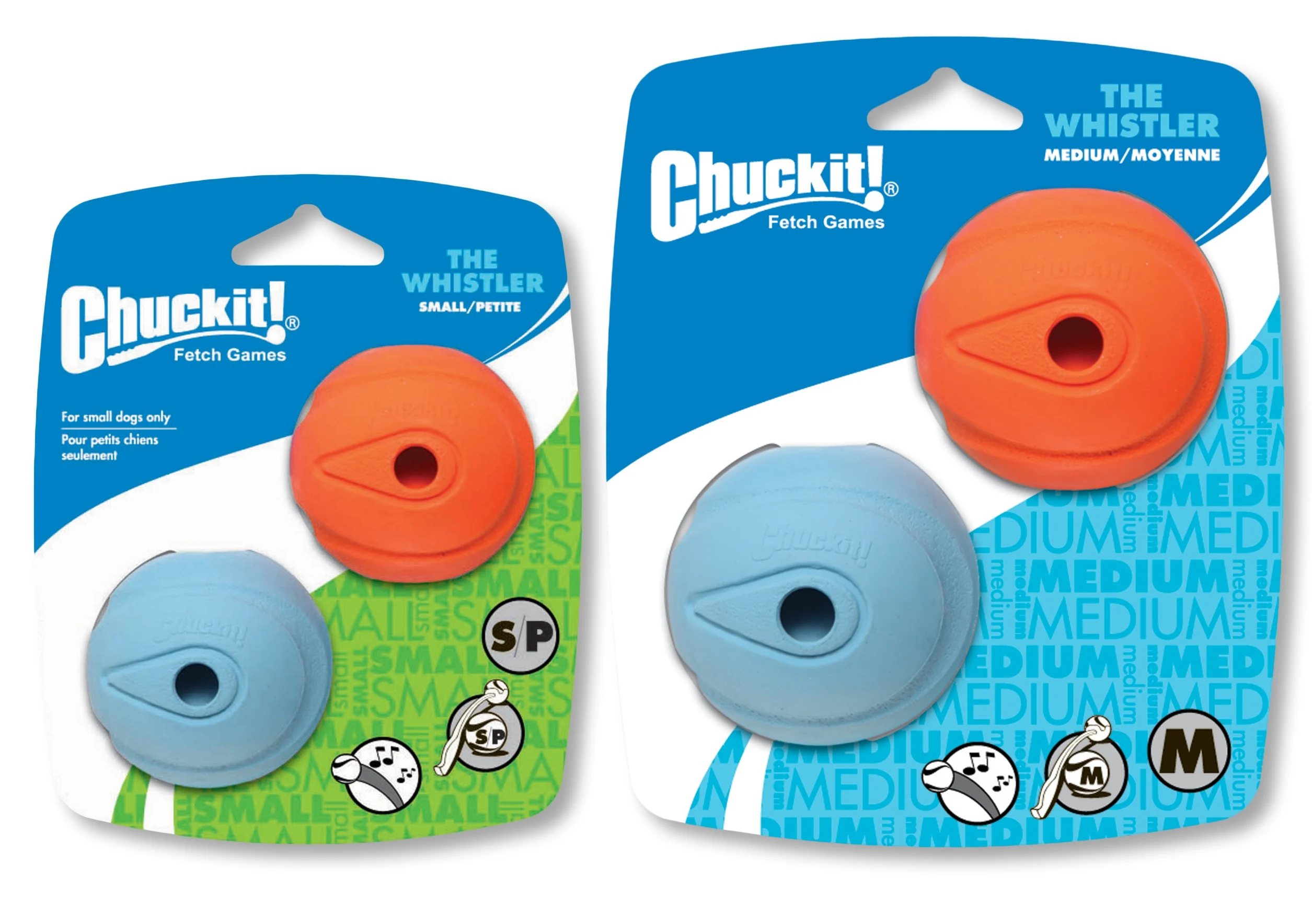 Psí míček s píšťalkou S, ø 5 cm, 2 kusy – Chuckit! The Whistler - Obrázek 5