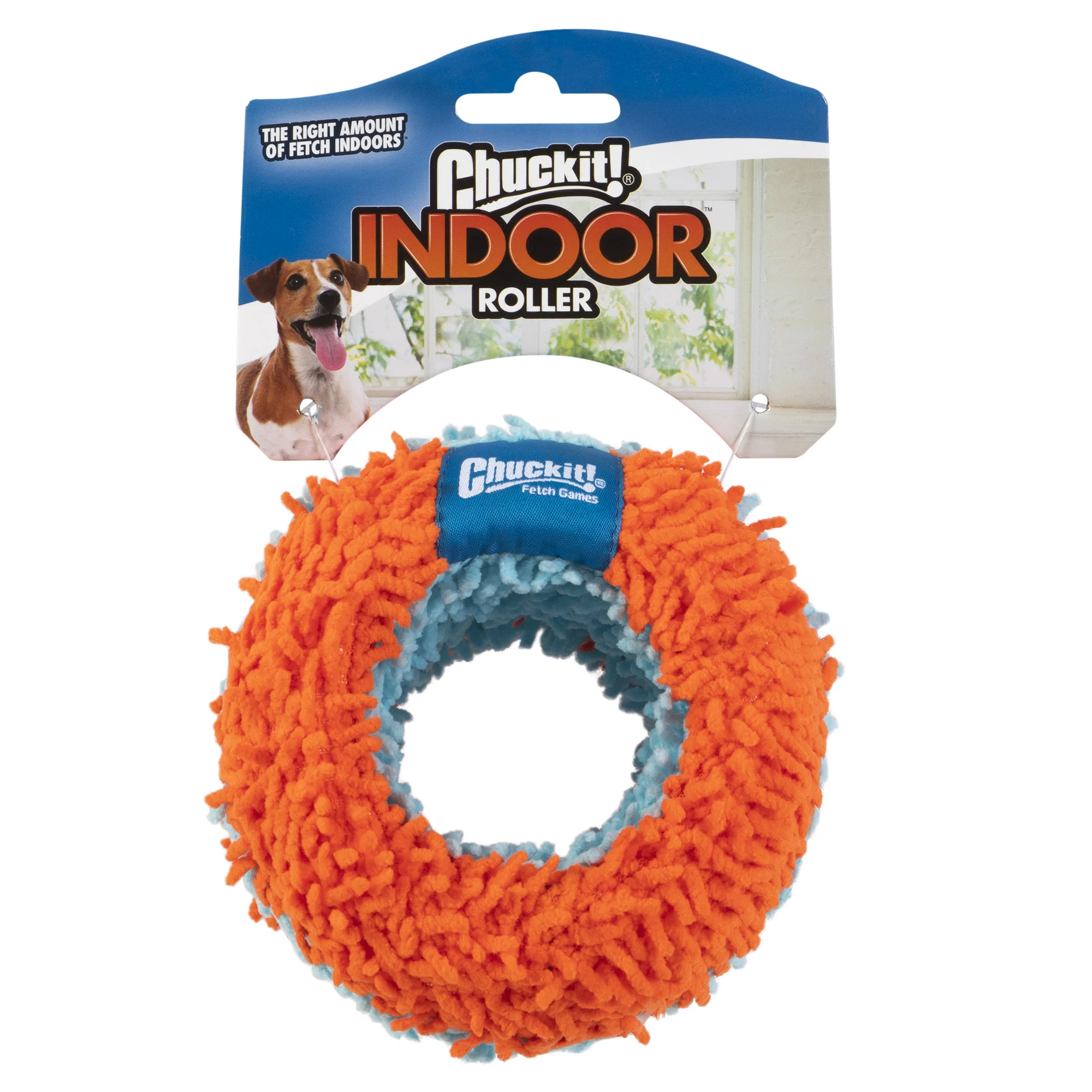 Aportovací válec pro psy do interiéru s vnější vrstvou z chenille, Ø 12 cm – Chuckit! Indoor Roller - Obrázek 1