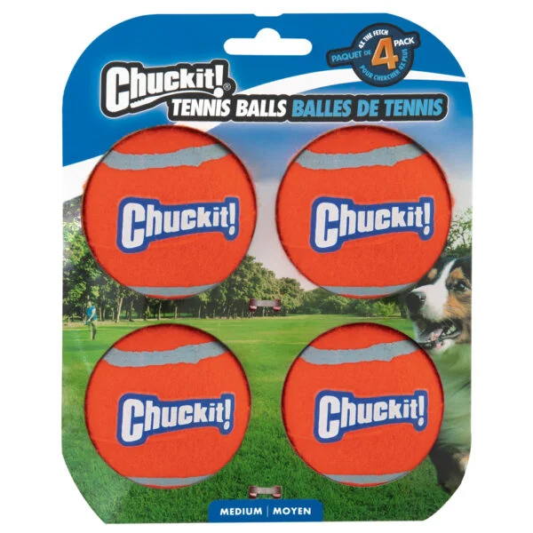 Psí tenisový míček M, ø 6 cm, 4 kusy, plovoucí – Chuckit! Tennis Ball