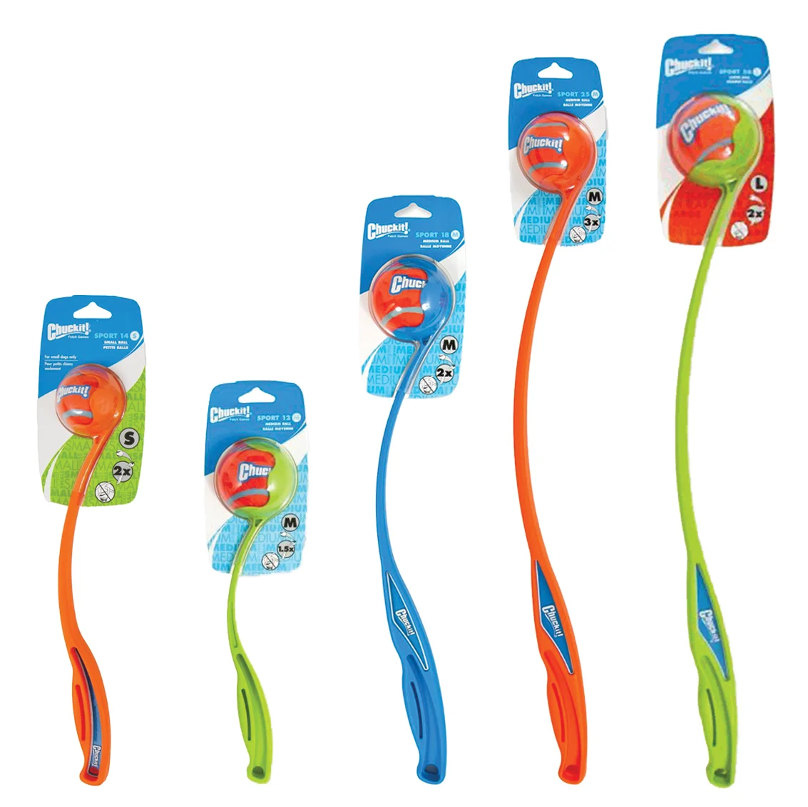 Házeč na míčky M s tenisovým míčkem, 30 cm – Chuckit! Sport Launcher - Obrázek 3