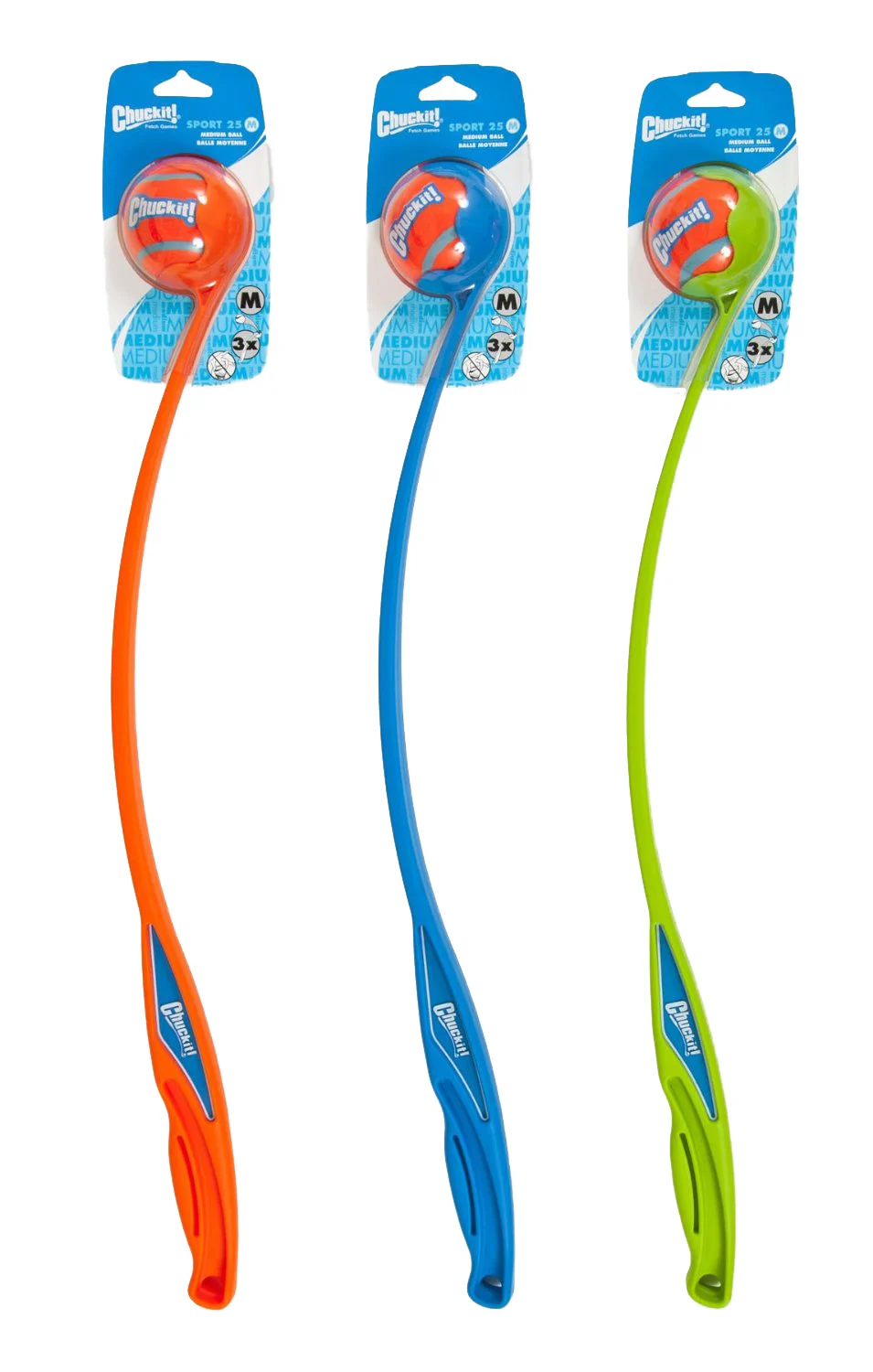 CHUC06500.jpg Házeč psích míčků M s tenisovým míčkem, 63 cm – Chuckit! Sport Launcher - Obrázek 1