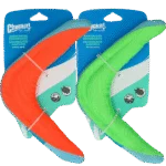 Psí bumerang M, plovoucí, náhodná barva zelená nebo oranžová – Chuckit! Amphibious Boomerang