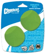 Gumový míček pro psy s hranatým tvarem, M 6 cm, 2 ks – Chuckit! Erratic Ball